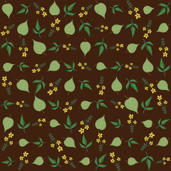 Tropical seamless pattern featuring hibiscus blooms and monstera foliage. Ideal for textile prints, wallpapers, wrapping paper,