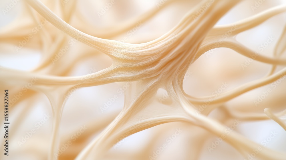 Aufkleber intricate network of soft fibers showcasing organic textures and forms in a neutral background