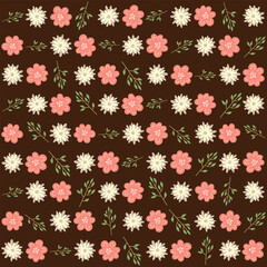 Tropical seamless pattern featuring hibiscus blooms and monstera foliage. Ideal for textile prints, wallpapers, wrapping paper,