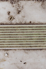  Metal texture grid background, outdoor