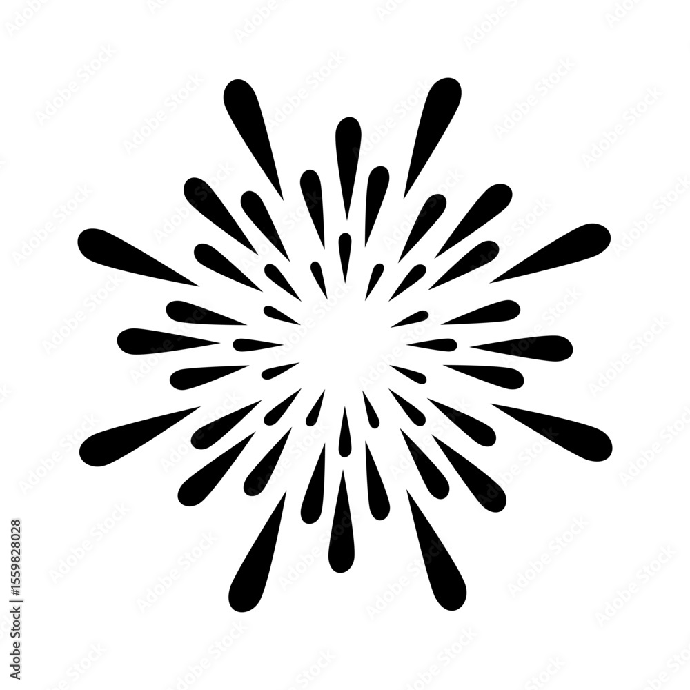 Poster fireworks vector icon. banger illustration sign. frecracker symbol. firework web icon.