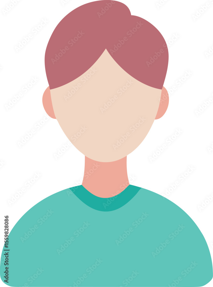 Poster user profile icon – flat pastel vector for account or app ui