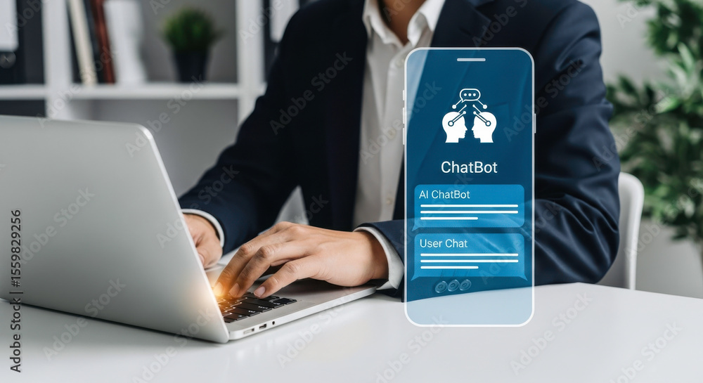 Poster ai chatbot technology automation business intelligence customer service support virtual assistant la
