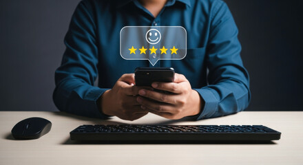 Customer feedback online review rating experience five star satisfaction service quality excellent digital