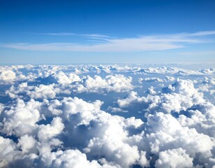 Naklejka premium Boundless Sky with Scattered Clouds for Infinite Possibilities