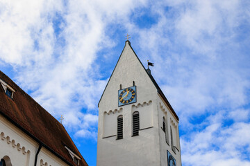 The monastery church of St Peter and Paul in the Benedictine Abbey of Thierhaupten in Bavaria on a...