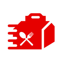 lunch icon vector. delivery food design template logo