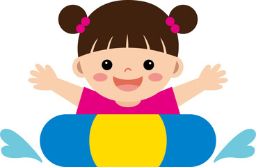 물놀이 하는 여자아이