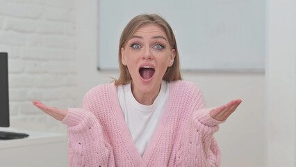 Webcam View of Creative Young Woman Doing Video Chat