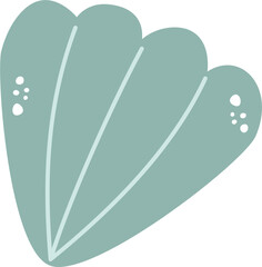 Cute sea shell vector illustration