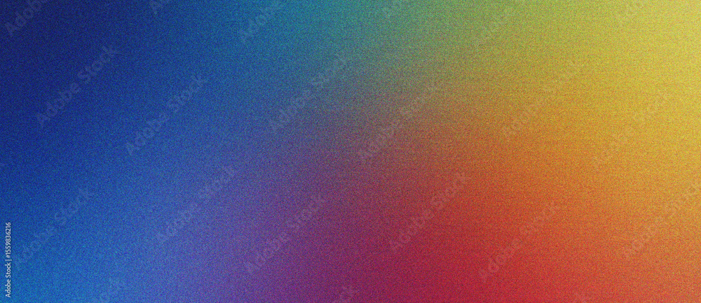 Poster blue, yelloa and megenta soft gradient noise texture effect background for web branding