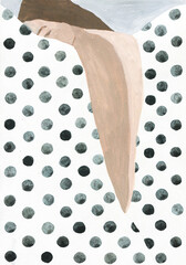 abstract woman portrait. watercolor painting. illustration