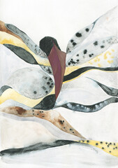 
abstract woman portrait. watercolor painting. illustration