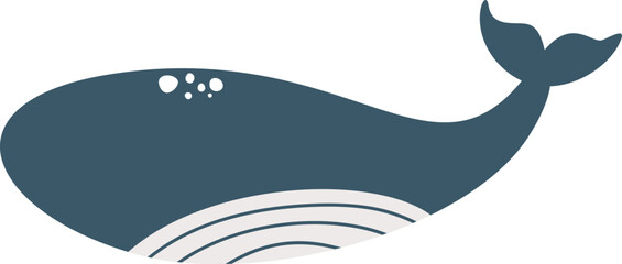 Fototapeta premium Cute whale vector illustration