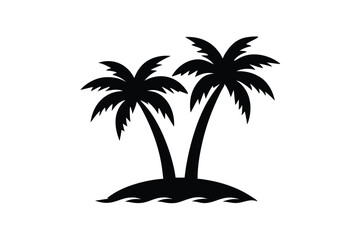 palm tree island vector icon © ganesh106