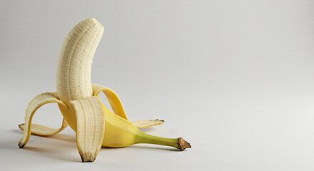Peeled Banana Portrait – Simple, Upright & Naturally Sweet Tropical Fruit