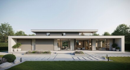 Modern house with garden