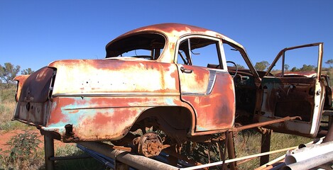 old car in the desert