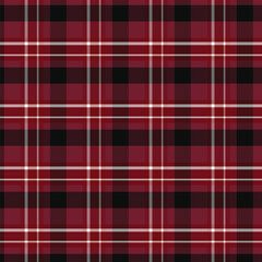 Classic Red and Black Plaid Seamless Pattern

