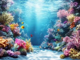Obraz premium Underwater coral reef fish ocean sea life marine aquatic ecosystem colorful tropical reef