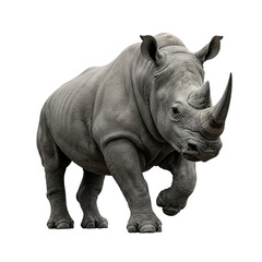 Fototapeta premium Rhinoceros o transparent isolated background