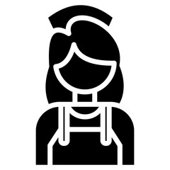 maid service glyph icon