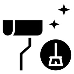 gutter cleaning glyph icon