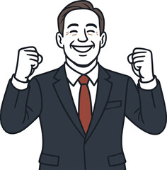 Confident Businessman Pose – Symbol of Determination and Success