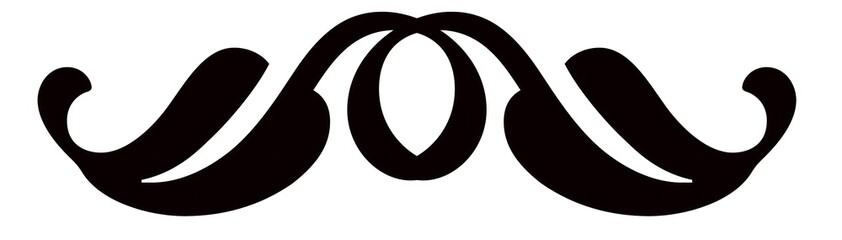 Elegant Dark Brown Swirl Design Element for Headers and Borders