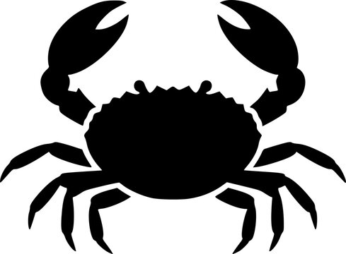 crab line art silhouette vector illustration
