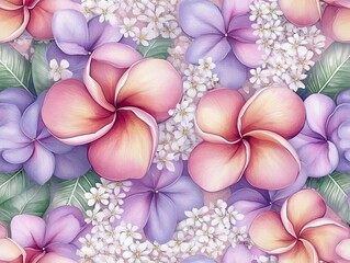 Obraz premium Floral background flowers pattern blossom bloom spring summer garden botanical petal design