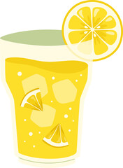 Iced Lemonade in a Glass

