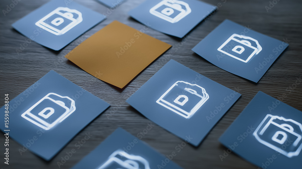 Poster security and the distinctiveness: the image features multiple files with a lock icon, with one of th