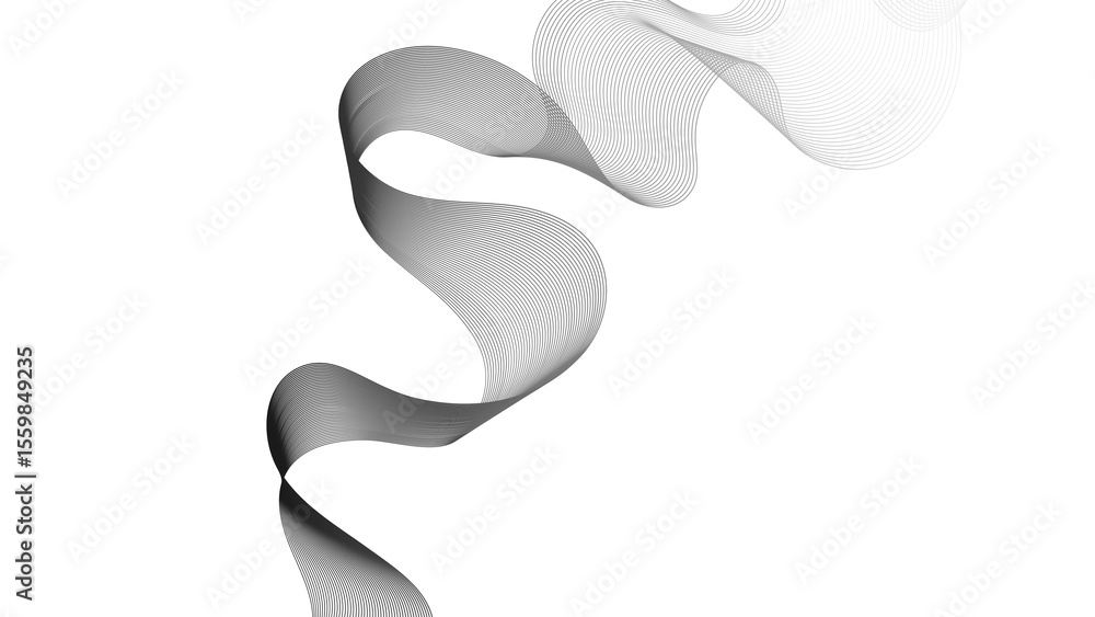 Poster abstract backdrop with grey wave gradient lines