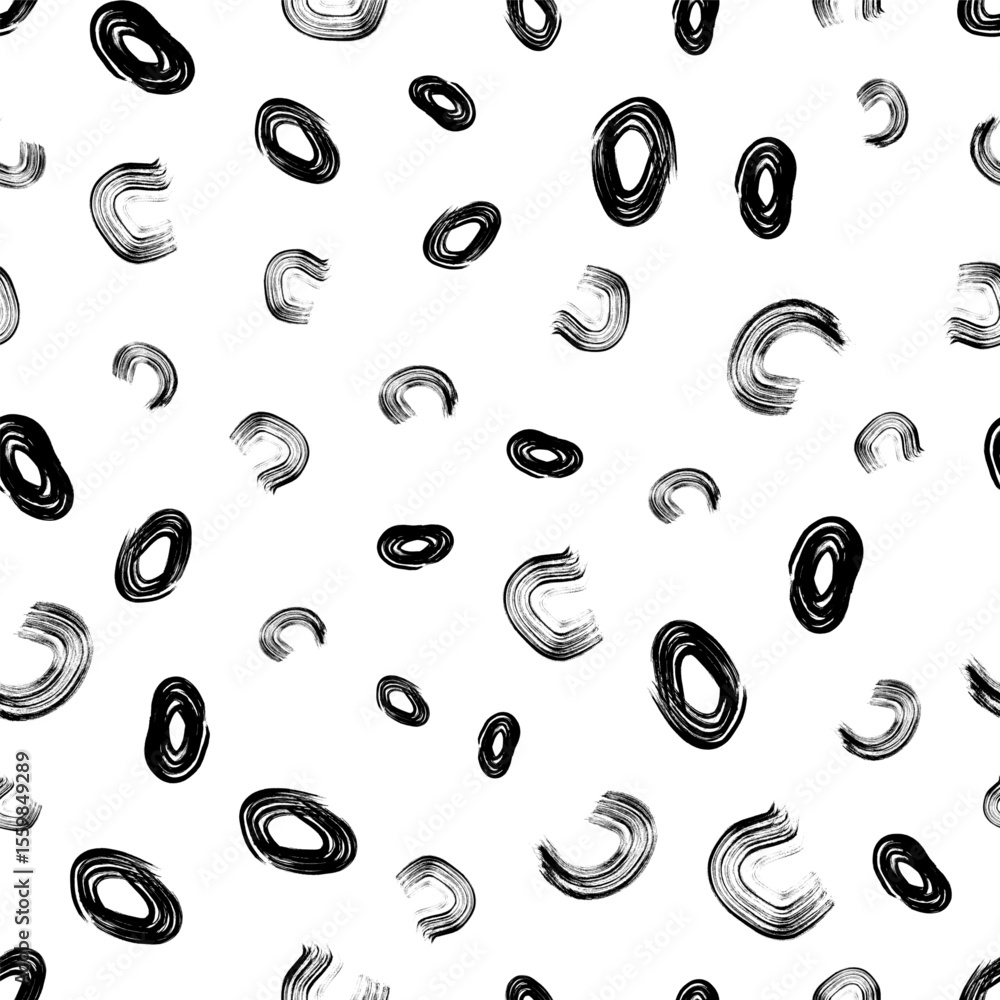 Aufkleber seamless pattern with sketch circles shape