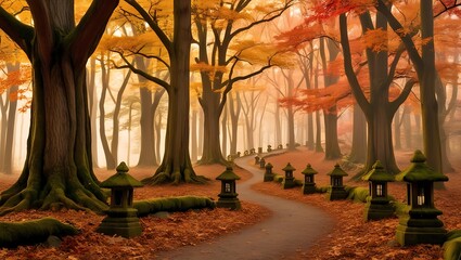 Vibrant Fall Foliage Walk