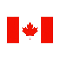 The iconic Canadian flag with a red maple leaf centered on a png background