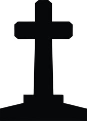 Simple Black Cross Grave Marker A Symbol of Remembrance and Faith