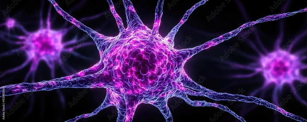 Poster biological logic from brain-inspired neuron activation concept. stunning visualization of neurons in