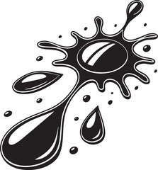 Abstract splash of milk and coffee with fluid wave elements in vector illustration style