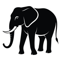 Majestic African Elephant Silhouette A Powerful Symbol of Strength, Wisdom, and Longevity