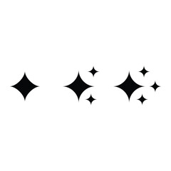 black silhouettes of stars