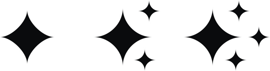 black silhouettes of stars