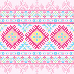 Ethnic tribal Aztec colorful background. Seamless tribal diamond pattern, folk embroidery, tradition geometric Aztec ornament. Tradition Native and Navaho design for fabric, textile, print, rug, paper