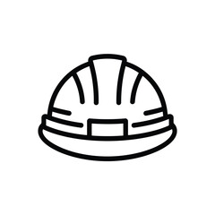Construction worker helmet icon safety equipment vector illustration