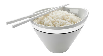 Isolated Bowl of White Rice
