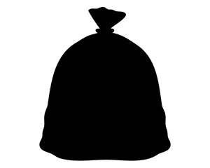 garbage bag icon vector silhouette, Trash bag silhouette