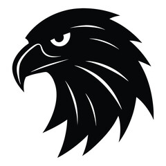 Obraz premium Majestic Eagle Head Silhouette A Powerful Vector Graphic for Logos, Designs, and More