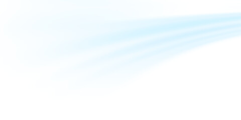 Air flow set of vector elements on a white background. Abstract light effect blowing from an air conditioner, purifier or humidifier. Dynamic blurred flow motion