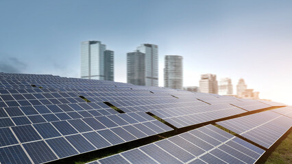 Sustainable City Energy Solution with Solar Panels